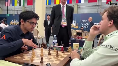 Anish Giri defeating Hans Niemann in the final round