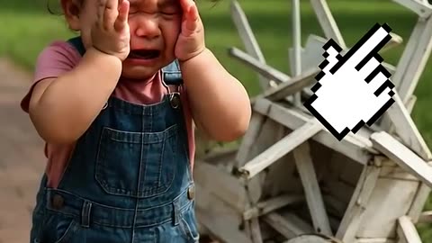Cute baby selling icecream but monkey destroyed 😢