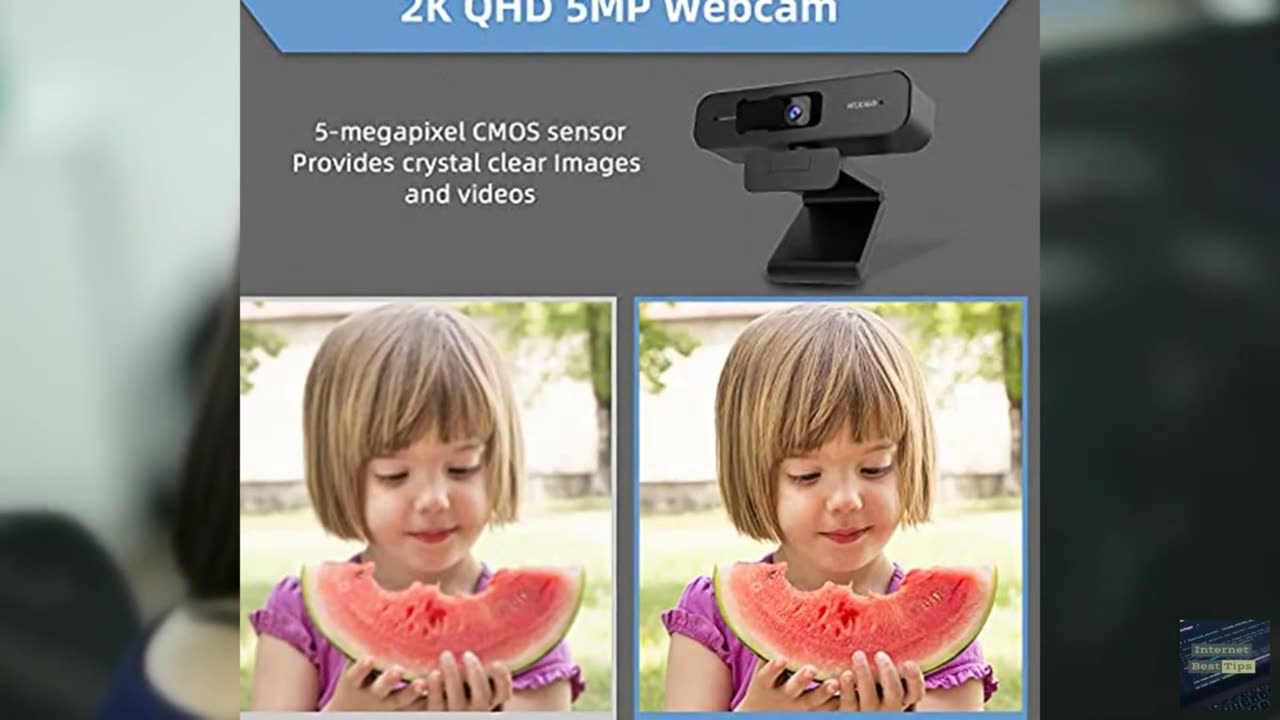 NexiGo N940P 2K Zoomable Webcam with Remote and Software Controls, Sony Sensor,