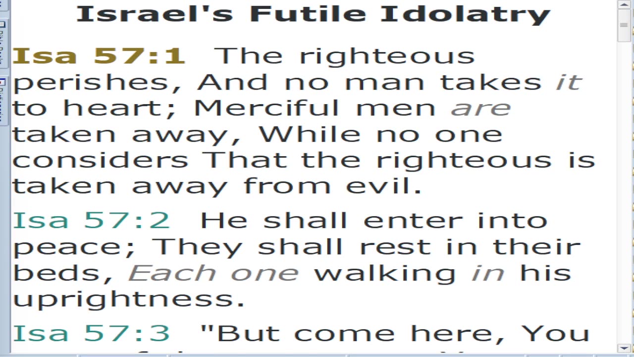 Isaiah 57 - The righteous perish