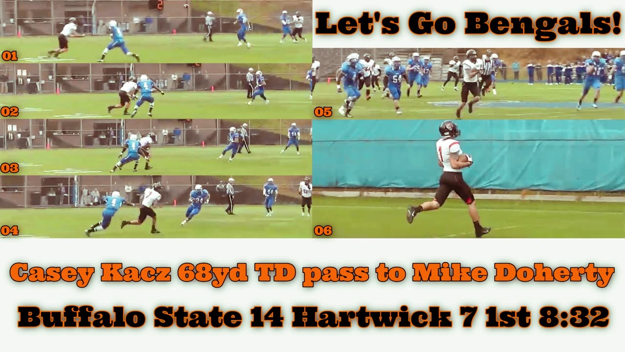 Prototype 351: Buffalo State's Casey Kacz 68yd TD pass to Mike Doherty vs Hartwick