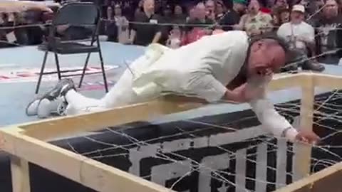 Sabu Retirement Match Barb Wire Spot
