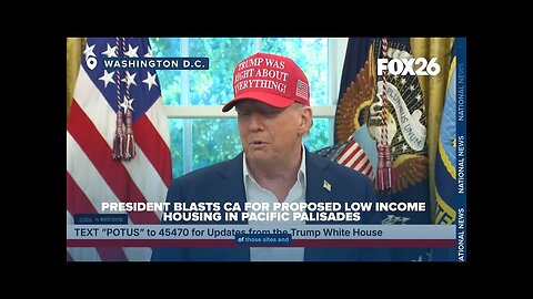 President blasts CA officials for Pacific Palisades low income housing proposal