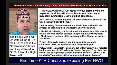Blackrock & Blackstone are Buying Utility Companies - Get Ready for Prices to Skyrocket