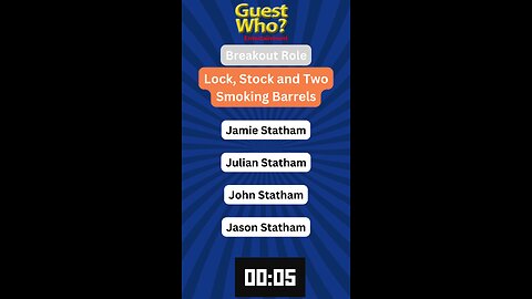 Guest This Actor #272 Like A Quick Quiz? | Lock Stock and Two Smoking Barrels