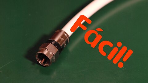 Construção de um cabo coaxial com conectores F (RG-6)