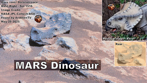 MARS Dinosaur Found in Dried Riverbed. ArtAlienTV