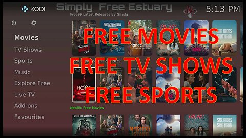 Simply Free Estuary - A new Free Build from the Diggz Team - Install Kodi via downloader