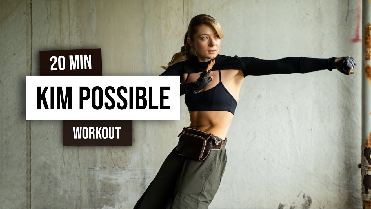20 MIN FULL BODY HIIT Kim possible Themed workout . No Equipment, All standing