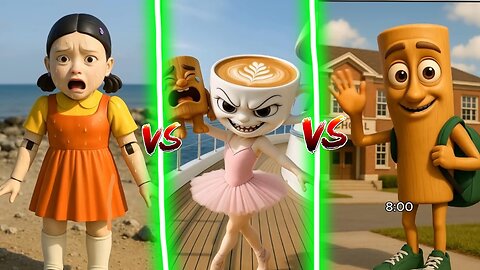Ballerina Cappuccino VS Tung Tung Sahur VS Squid game