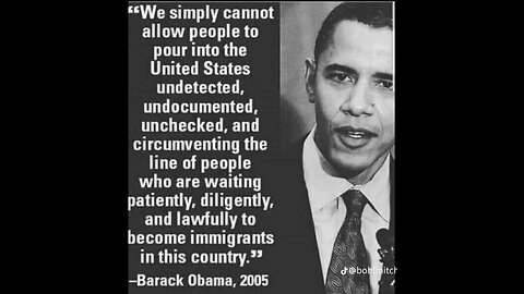 5:08 Liberal progressive hypocrite evil democrat plantation cult klan barrack obama against Illegals