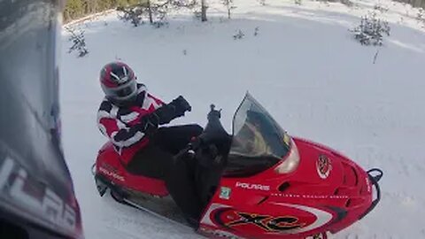 03 Polaris and 05 SKi Doo 2021 trail riding (better Video)