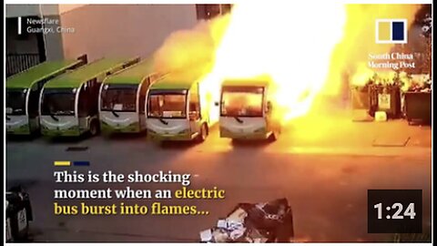 "Domino Effect of Bus Fires Ignited by Spontaneous Electric Bus Combustion in China"