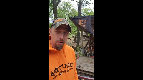 Building a milking stand, with what I got on the farm!