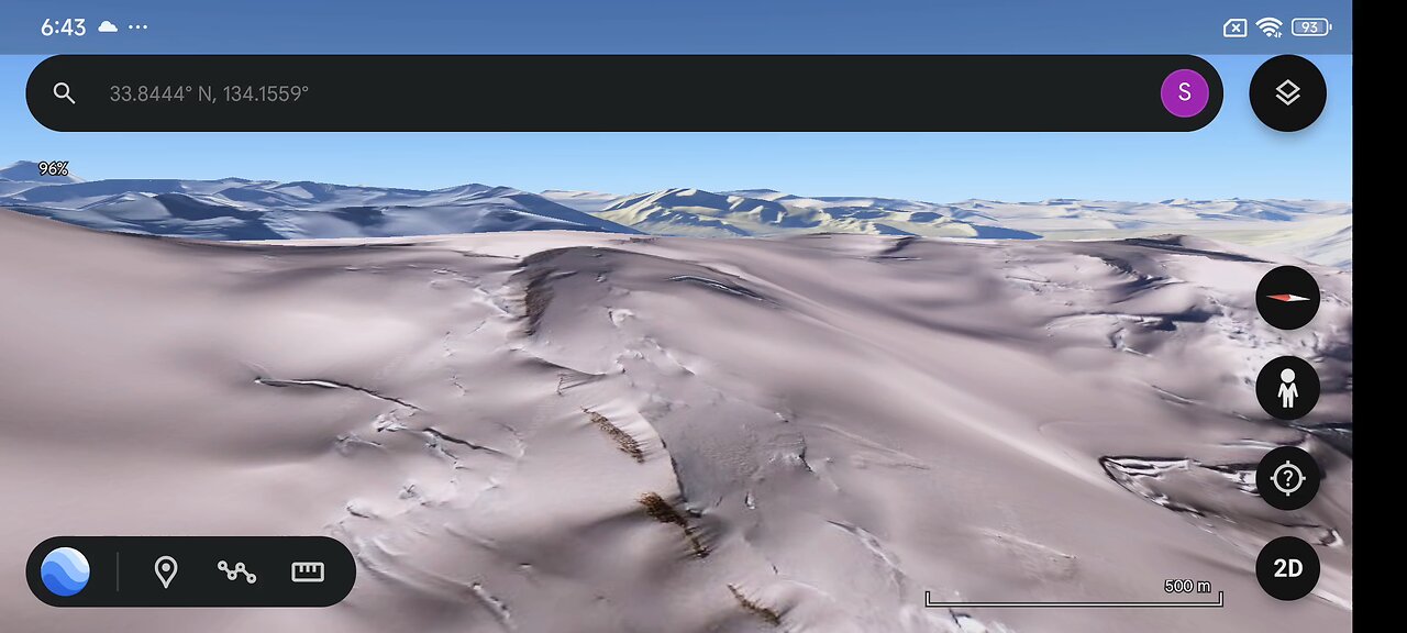 The Broken Face on Google Earth