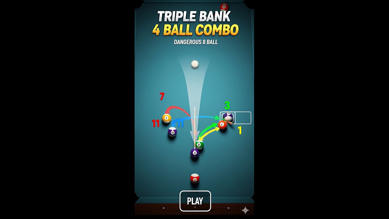 🎱 8 Ball Pool: INSANE Triple Bank 4-Ball Combo by FEARSHOTZYT! (Level 607 Master Play)