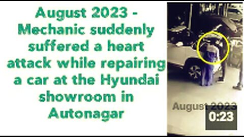 "Mechanic Experiences Heart Attack Amid Car Repair at Hyundai Showroom"