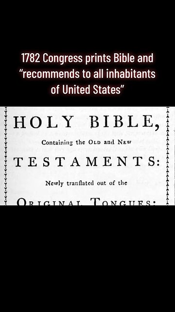 Congress “approved” Bible??