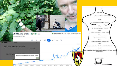 Rumble-uppladdningsfel. Norge-val. Israeliska bombningar. Milei fallerar. SydArktis? Rättade nyheter