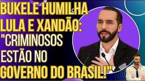 NA CARA NÃO: Bukele humilha Lula e Xandão: "Criminosos estão no Governo do Brasil!"