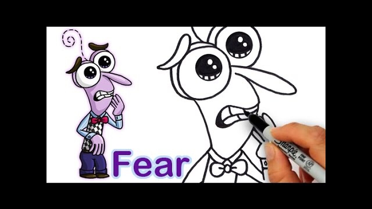 How to Draw Fear from Pixar Inside Out Cute step by step