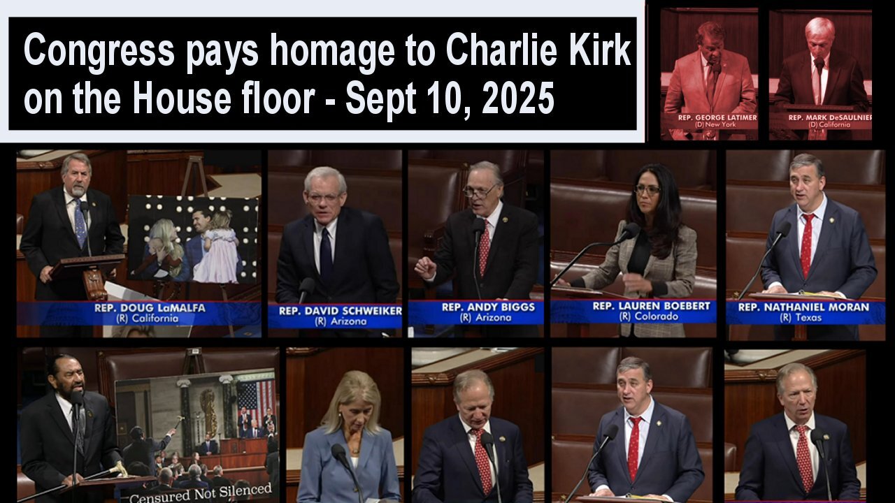 Congress pays homage to Charlie Kirk on the House floor - Sept 10, 2025
