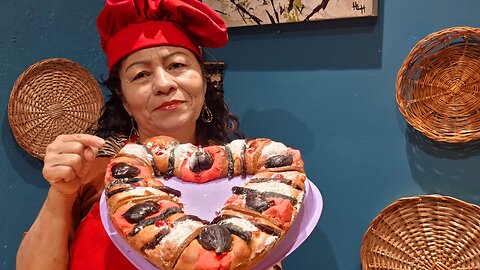 ROSCA SAN VALENTIN CON HARINA ORGANICA