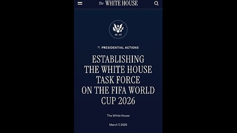 2026 FIFA World Cup White House Task Force EXECUTIVE ORDER