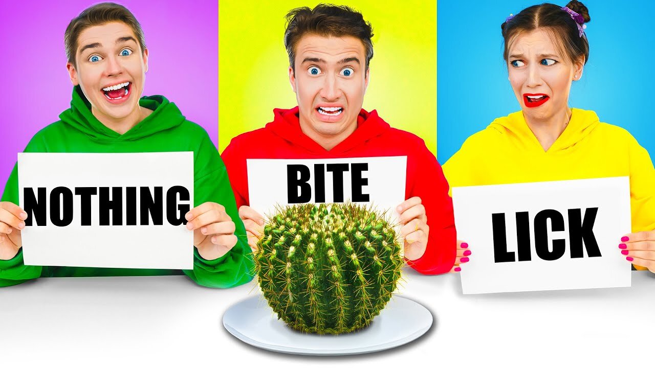 BITE, LICK OR NOTHING CHALLENGE ! Prank Wars by Multi DO CHALLENGE