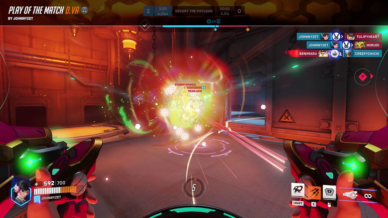 Just D.VA in action in Overwatch 2