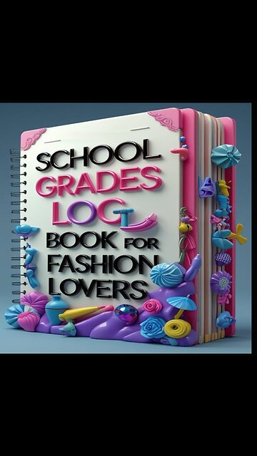 School Grades Log Book For Fashion Lovers