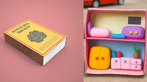 DIY Clay Mini House in a Matchbox 🏡 | Cute Matchbox Craft Idea
