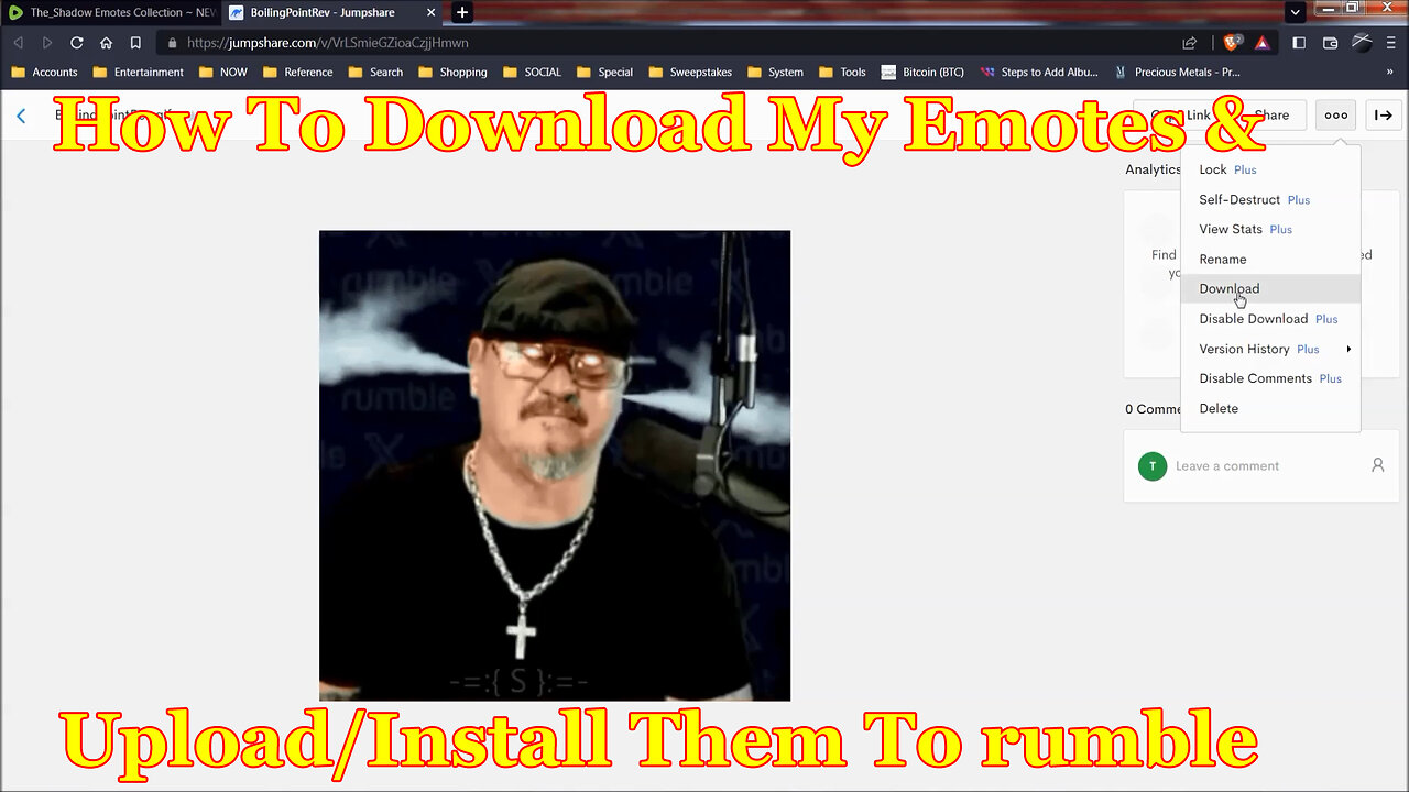 How to Download My Emotes Then Upload & Install Them To Your rumble Account