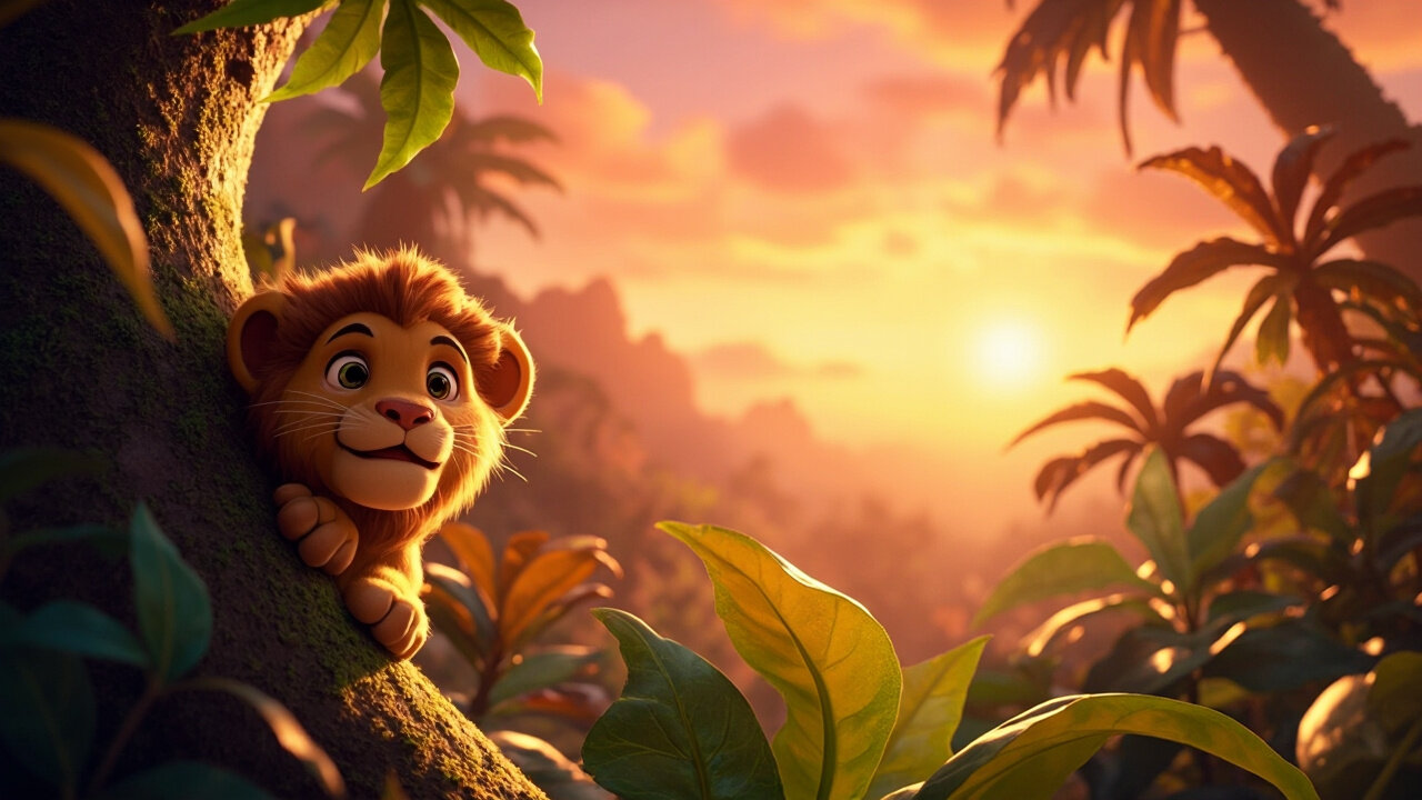 Brave Little Lion 🦁 | Positive Songs for Kids | Jungle Adventure Music
