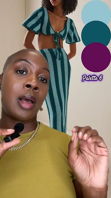 Palette 6 for this turquoise color combo outfit by Mikara Reid || MIIEN Consultancy