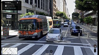 hat Is A New Flyer XN40 Citybus Driving In 199 W 8th St Los Angeles, California Google Street Vie