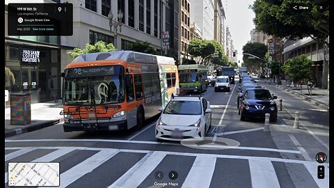 hat Is A New Flyer XN40 Citybus Driving In 199 W 8th St Los Angeles, California Google Street Vie