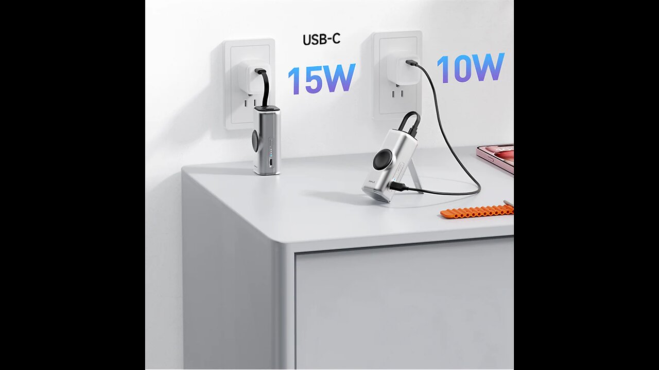 2-in-1 Mini Portable Magnetic Wireless Fast Charging Power Bank (5000mAh)