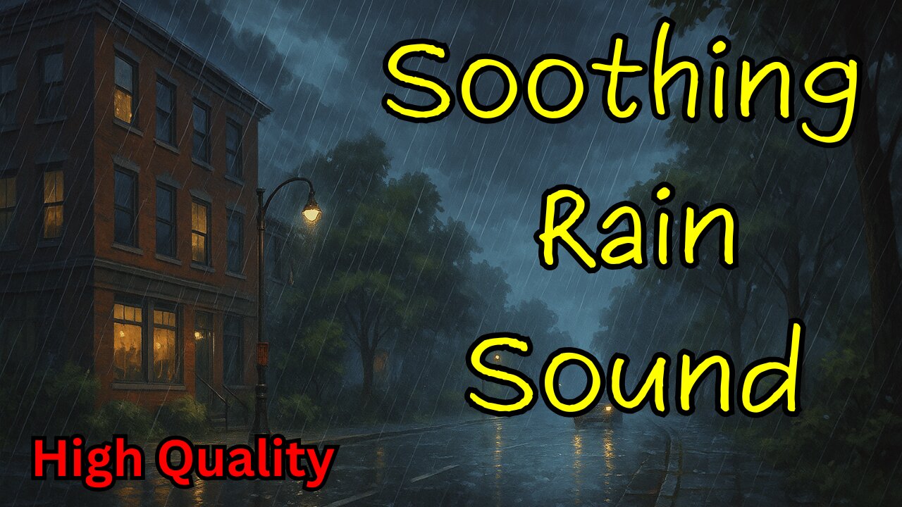 Gentle Rain White Noise (Black Screen) | Soothing Rainfall Ambience for Sleep & Calm