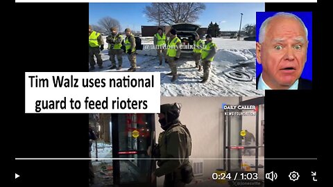 Tim Walz uses MN national guard to give rioters donuts