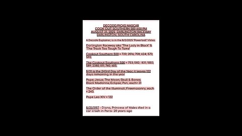 NASCAR Cookout Southern 500 Decode/PICKS. See Description.