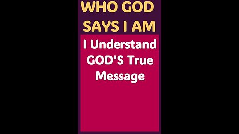 I UNDERSTAND GOD'S TRUE MESSAGE #wordofgod #Jesus #peace #God #grace #kindness #love #forgiveness