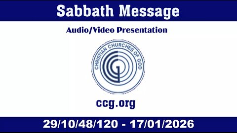 Sabbath Message (Audio) for 29/10/48/120 - 17/01/2026
