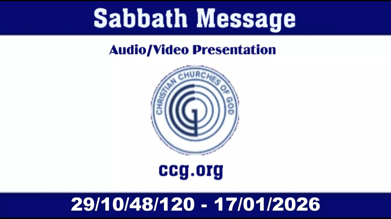 Sabbath Message (Audio) for 29/10/48/120 - 17/01/2026