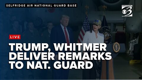 Gov. Gretchen Whitmer joins President Trump at Selfridge Air Base