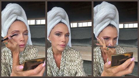 Victoria Beckham’s Satin Kajal & Posh Balm Tutorial