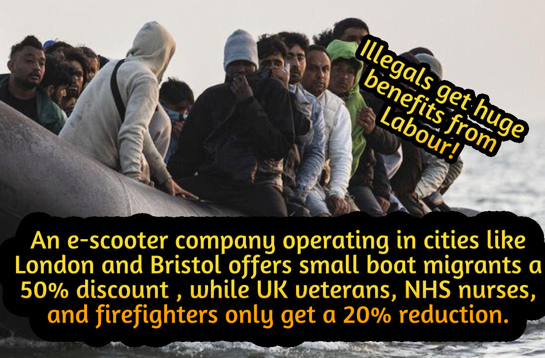 Laughing or Angry? Illegal Islamists crossing the English Channel in small boats offered...