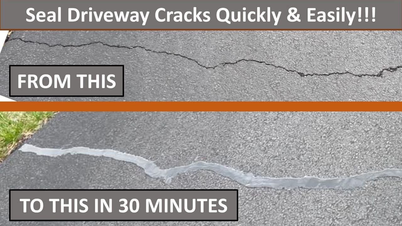 Easiest Way To Seal Asphalt Cracks & Gaps In Driveway!!!