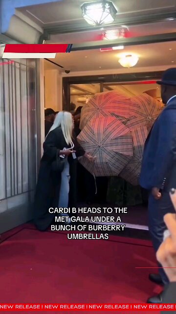cardi’s team is locked in #burberry #MetGala