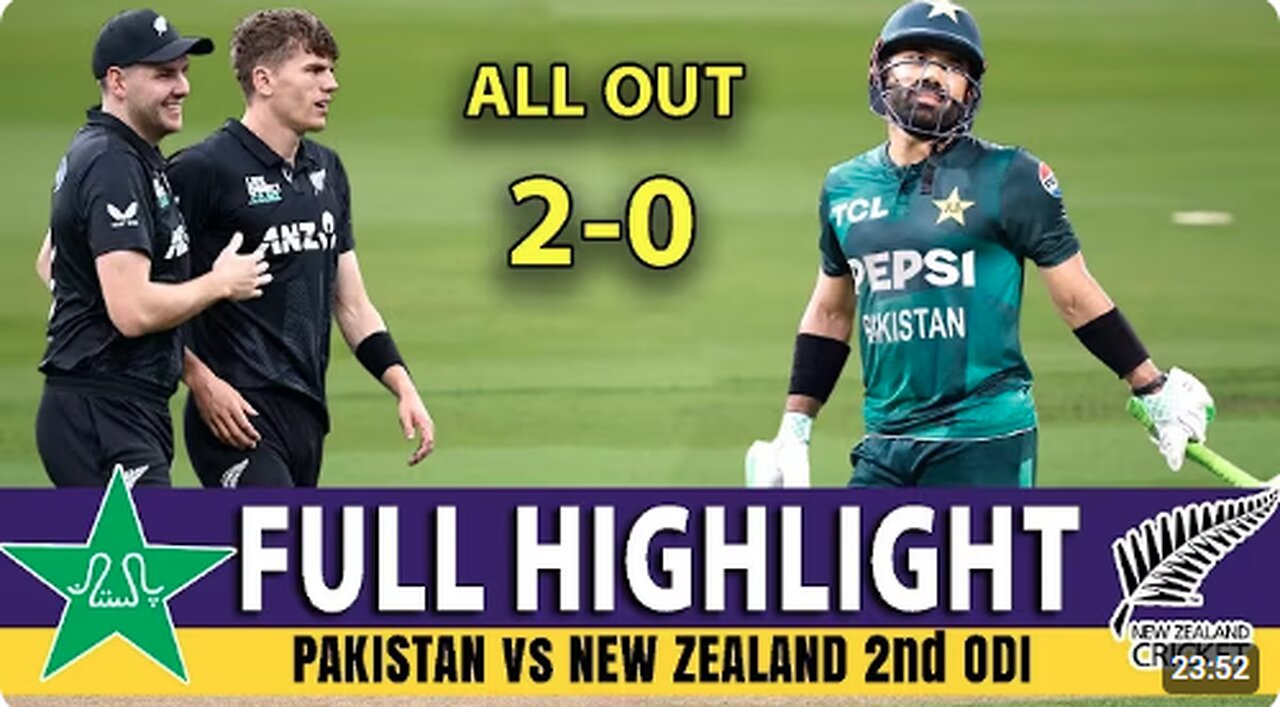 Pakistan Vs New Zealand | 2nd Odi Match Full Highlights 2025 | Pak Vs Nz Highlights